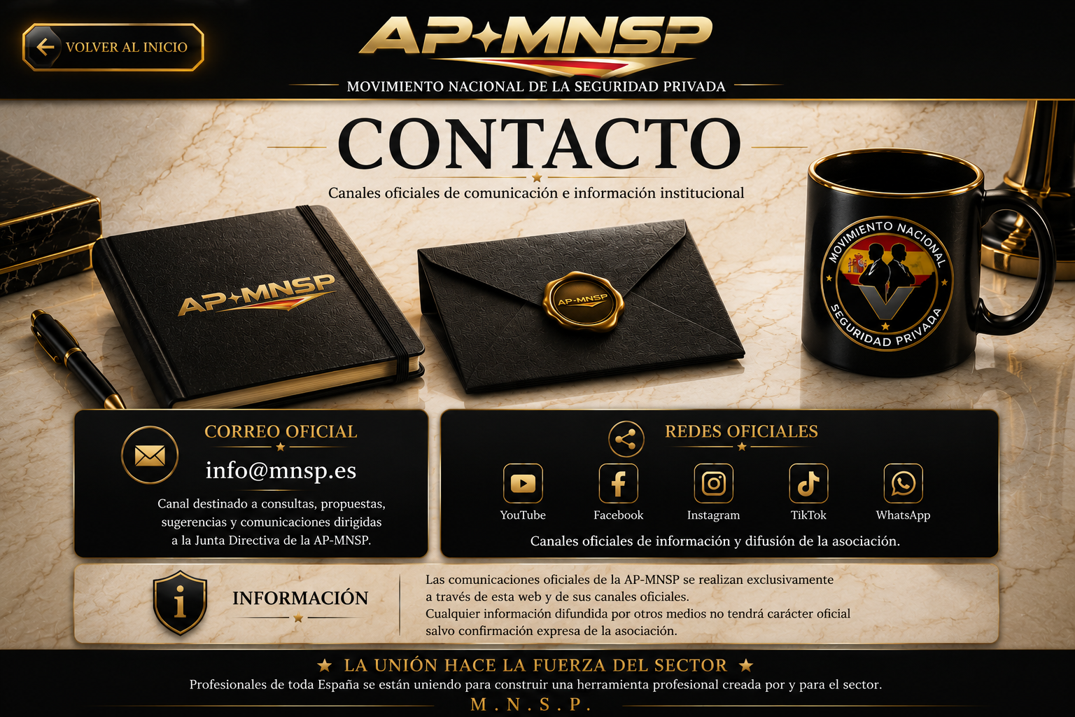 APMNSP — Contacto, canales oficiales de comunicación